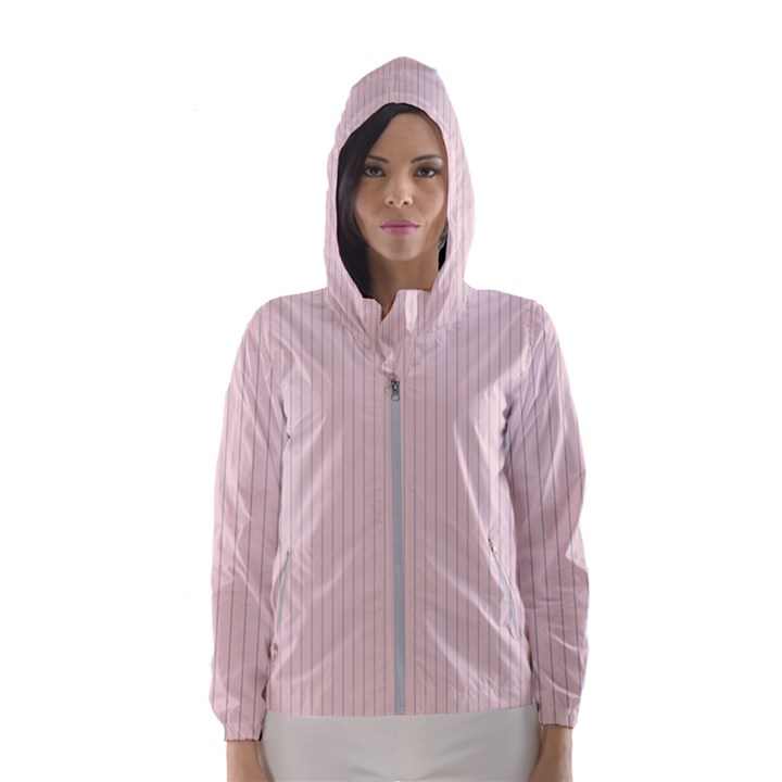 Soft Bubblegum Pink & Black - Women s Hooded Windbreaker