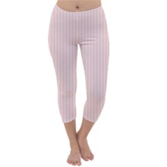 Soft Bubblegum Pink & Black - Capri Winter Leggings 