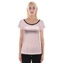 Soft Bubblegum Pink & Black - Cap Sleeve Top View1