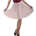 Soft Bubblegum Pink & Black - A-line Skater Skirt View1