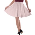 Soft Bubblegum Pink & Black - A-line Skater Skirt View2