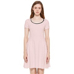 Soft Bubblegum Pink & Black - Inside Out Cap Sleeve Dress