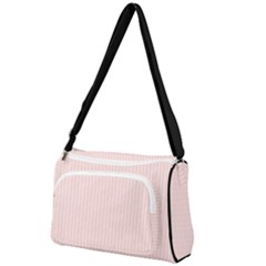 Soft Bubblegum Pink & Black - Front Pocket Crossbody Bag