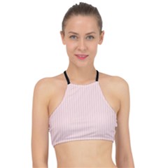 Soft Bubblegum Pink & Black - Racer Front Bikini Top by FashionLane