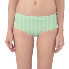 Tea Green & Black - Mid-waist Bikini Bottoms by FashionLane