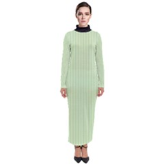 Tea Green & Black - Turtleneck Maxi Dress by FashionLane