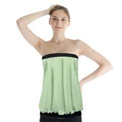 Tea Green & Black - Strapless Top by FashionLane