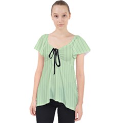 Tea Green & Black - Lace Front Dolly Top by FashionLane