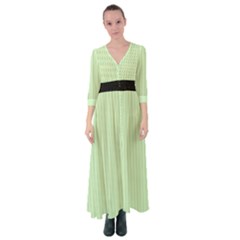 Tea Green & Black - Button Up Maxi Dress by FashionLane