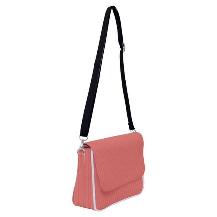 Tea Rose Red & Black - Shoulder Bag with Back Zipper