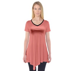 Tea Rose Red & Black - Short Sleeve Tunic  by FashionLane