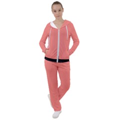 Tea Rose Red & Black - Women s Tracksuit by FashionLane