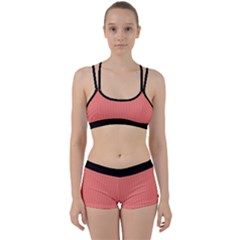 Tea Rose Red & Black - Perfect Fit Gym Set by FashionLane