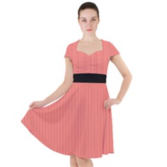 Tea Rose Red & Black - Cap Sleeve Midi Dress by FashionLane