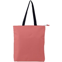 Tea Rose Red & Black - Double Zip Up Tote Bag by FashionLane