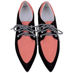 Tea Rose Red & Black - Pointed Oxford Shoes by FashionLane