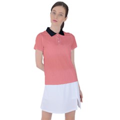 Tea Rose Red & Black - Women s Polo Tee