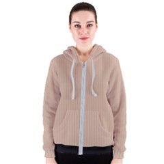 Toasted Almond & Black - Women s Zipper Hoodie by FashionLane