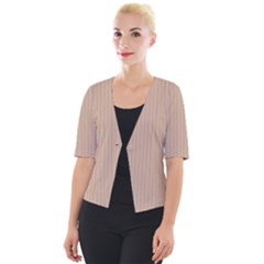 Toasted Almond & Black - Cropped Button Cardigan by FashionLane