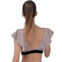 Toasted Almond & Black - Plunge Frill Sleeve Bikini Top View2