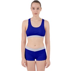 Admiral Blue & White - Work It Out Gym Set by FashionLane