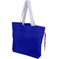 Admiral Blue & White - Drawstring Tote Bag