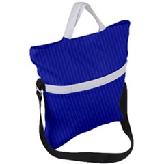 Admiral Blue & White - Fold Over Handle Tote Bag by FashionLane