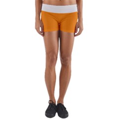 Apricot Orange & White - Yoga Shorts by FashionLane