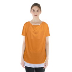 Apricot Orange & White - Skirt Hem Sports Top by FashionLane