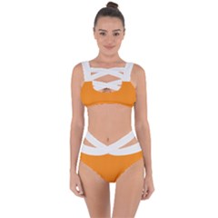 Apricot Orange & White - Bandaged Up Bikini Set  by FashionLane