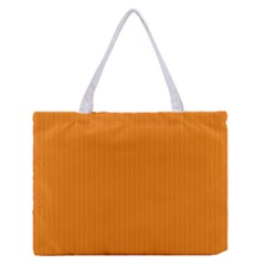 Apricot Orange & White - Zipper Medium Tote Bag by FashionLane