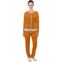 Apricot Orange & White - Casual Jacket And Pants Set by FashionLane