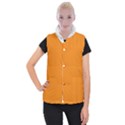 Apricot Orange & White - Women s Button Up Vest View1