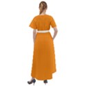 Apricot Orange & White - Front Wrap High Low Dress View2