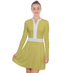 Ceylon Yellow & White - Long Sleeve Panel Dress by FashionLane