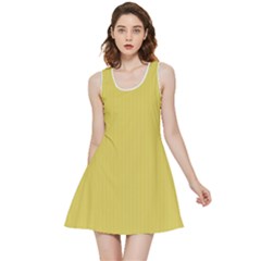 Ceylon Yellow & White - Inside Out Reversible Sleeveless Dress by FashionLane