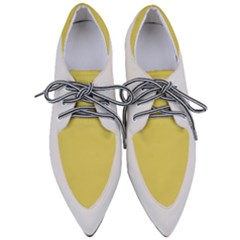 Ceylon Yellow & White - Pointed Oxford Shoes by FashionLane