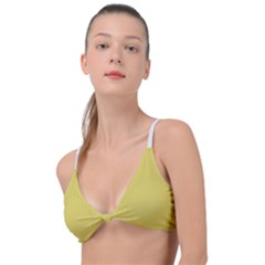 Ceylon Yellow & White - Knot Up Bikini Top by FashionLane