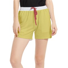 Ceylon Yellow & White - Runner Shorts by FashionLane