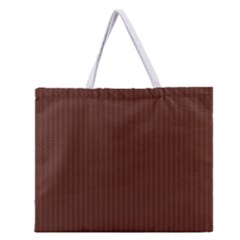 Emperador Brown & White - Zipper Large Tote Bag by FashionLane