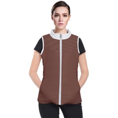 Emperador Brown & White - Women s Puffer Vest by FashionLane