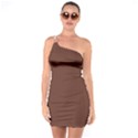 Emperador Brown & White - One Soulder Bodycon Dress View1