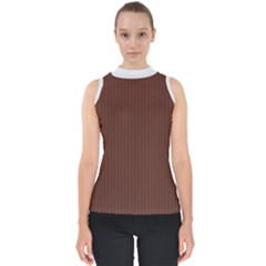 Emperador Brown & White - Mock Neck Shell Top by FashionLane