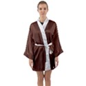 Emperador Brown & White - Long Sleeve Satin Kimono View1