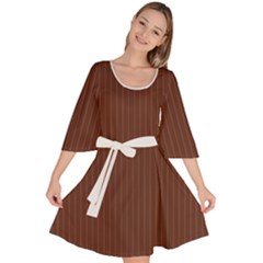 Emperador Brown & White - Velour Kimono Dress by FashionLane