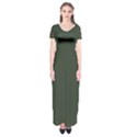 Kombu Green & White - Short Sleeve Maxi Dress View1