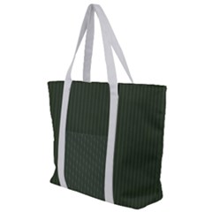 Kombu Green & White - Zip Up Canvas Bag by FashionLane