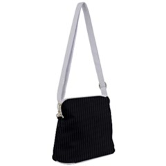 Midnight Black & White - Zipper Messenger Bag