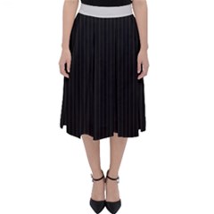 Midnight Black & White - Classic Midi Skirt by FashionLane