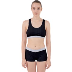 Midnight Black & White - Work It Out Gym Set by FashionLane